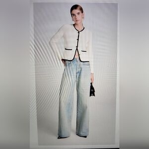 Rag & Bone Womens Nancy Ivory Wool Button-Down Knit Cardigan Sweater in XXS